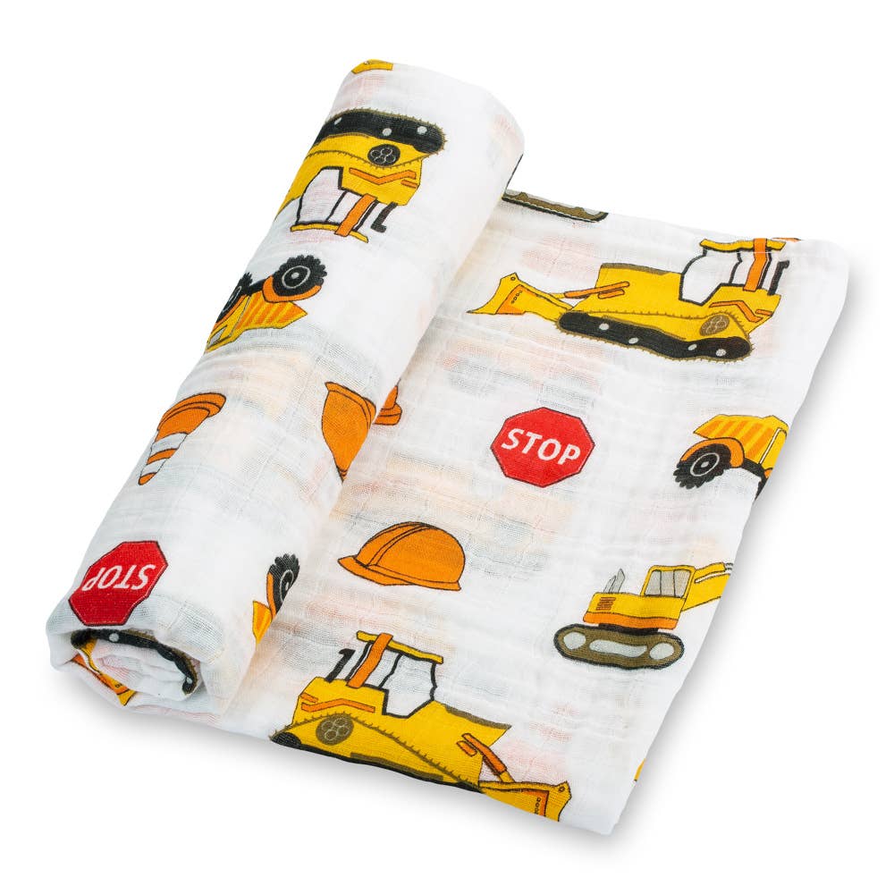 Under Construction Baby Muslin Swaddle Blanket