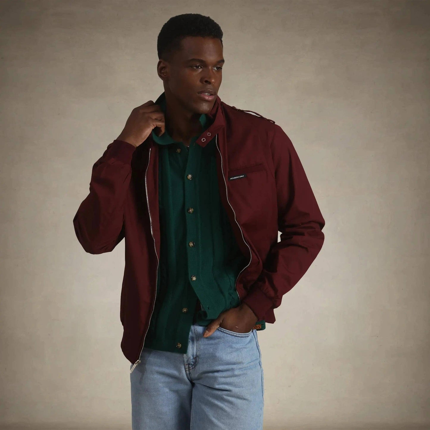 Men's Classic Iconic Racer Jacket: Navy