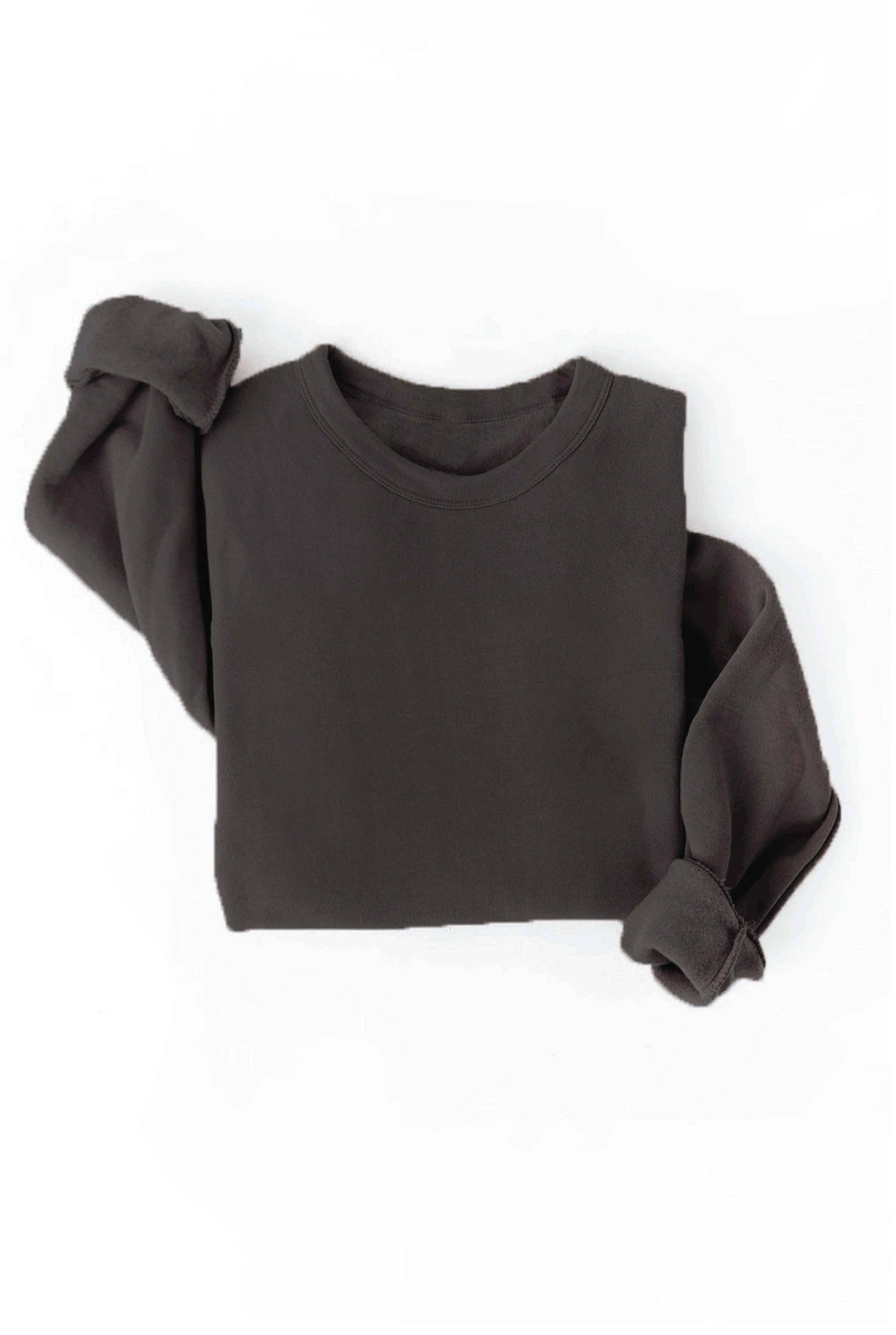 Premium Basic Solid Graphic Sweatshirt: CRANBERRY HEATHER / L