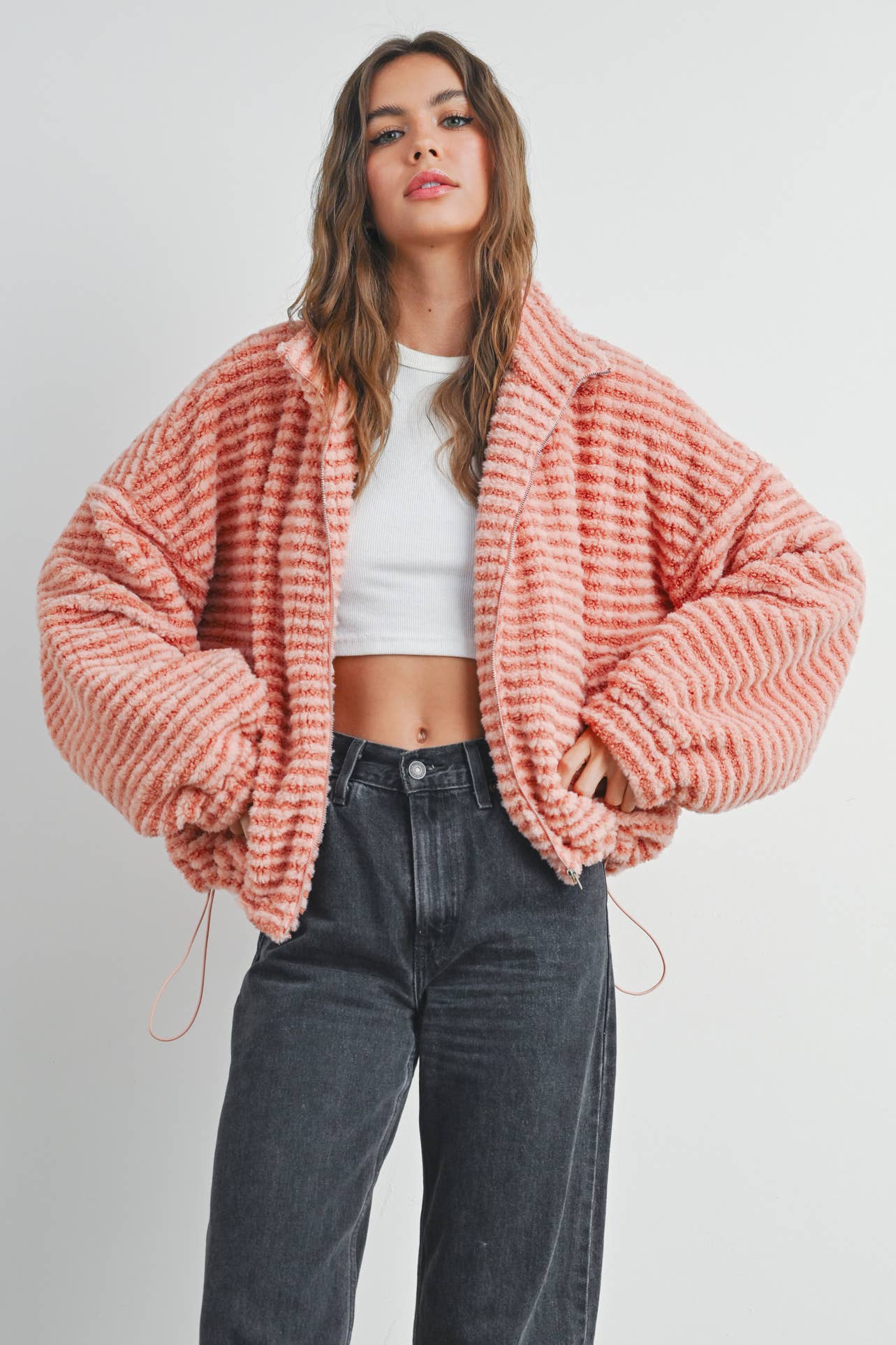 Collared Puffer Jacket - BMJ7497: TERRACOTTA