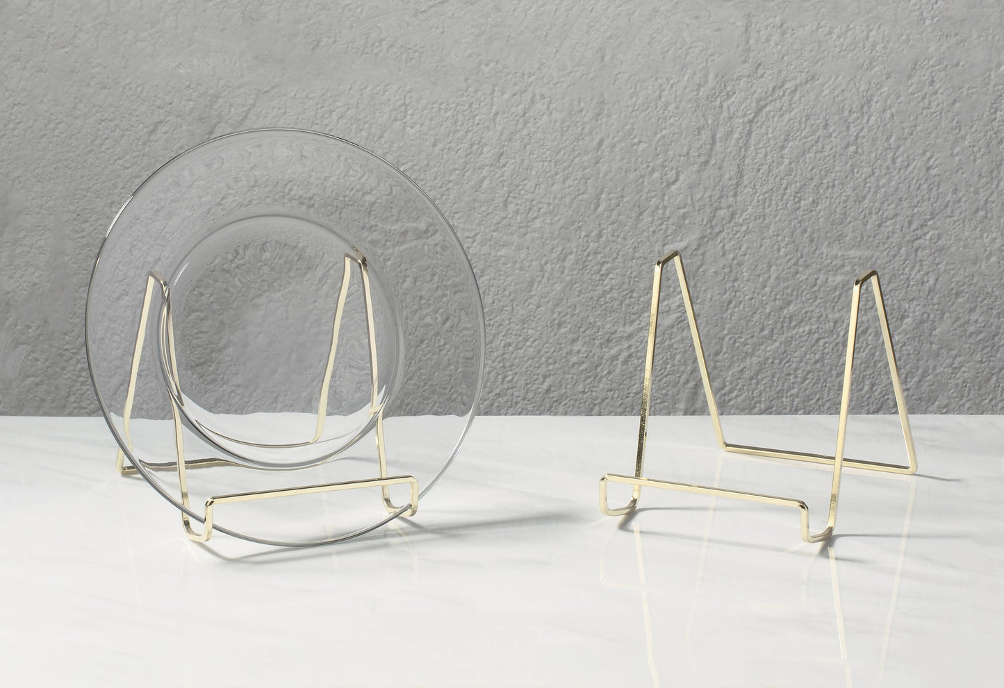 Plated Square Wire Stands: Brass / 6"