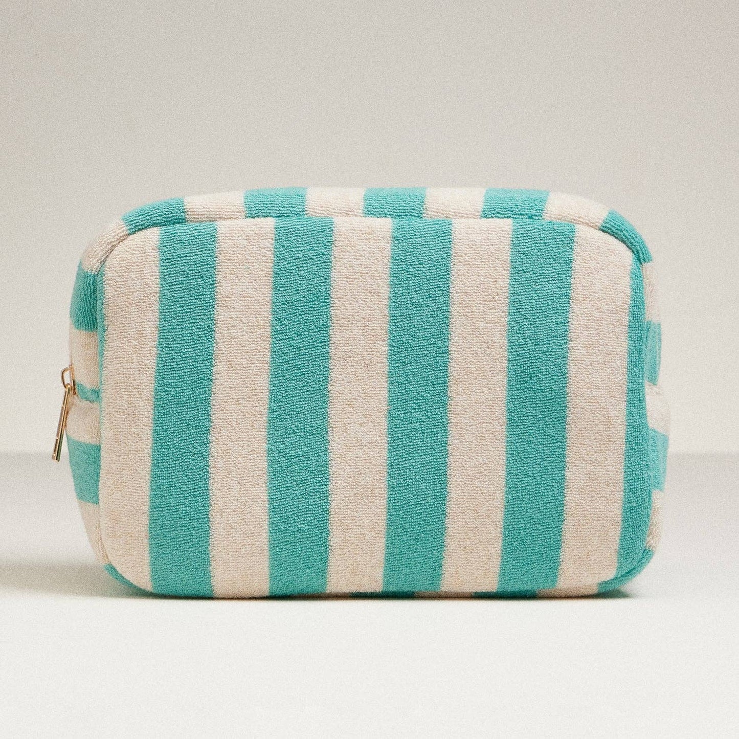 Terry Fabric Striped Multi-Purpose Pouch: Dark Pink / One / 5AC78047