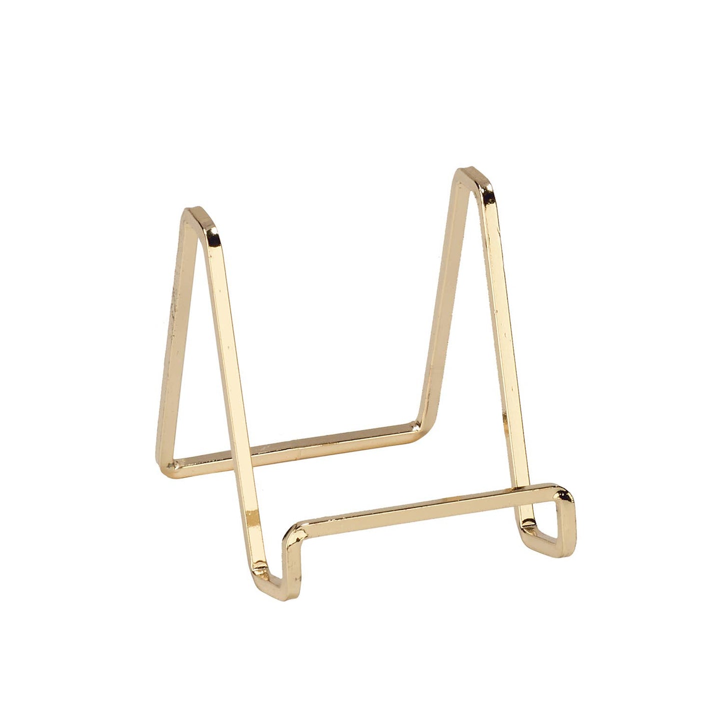 Plated Square Wire Stands: Brass / 6"