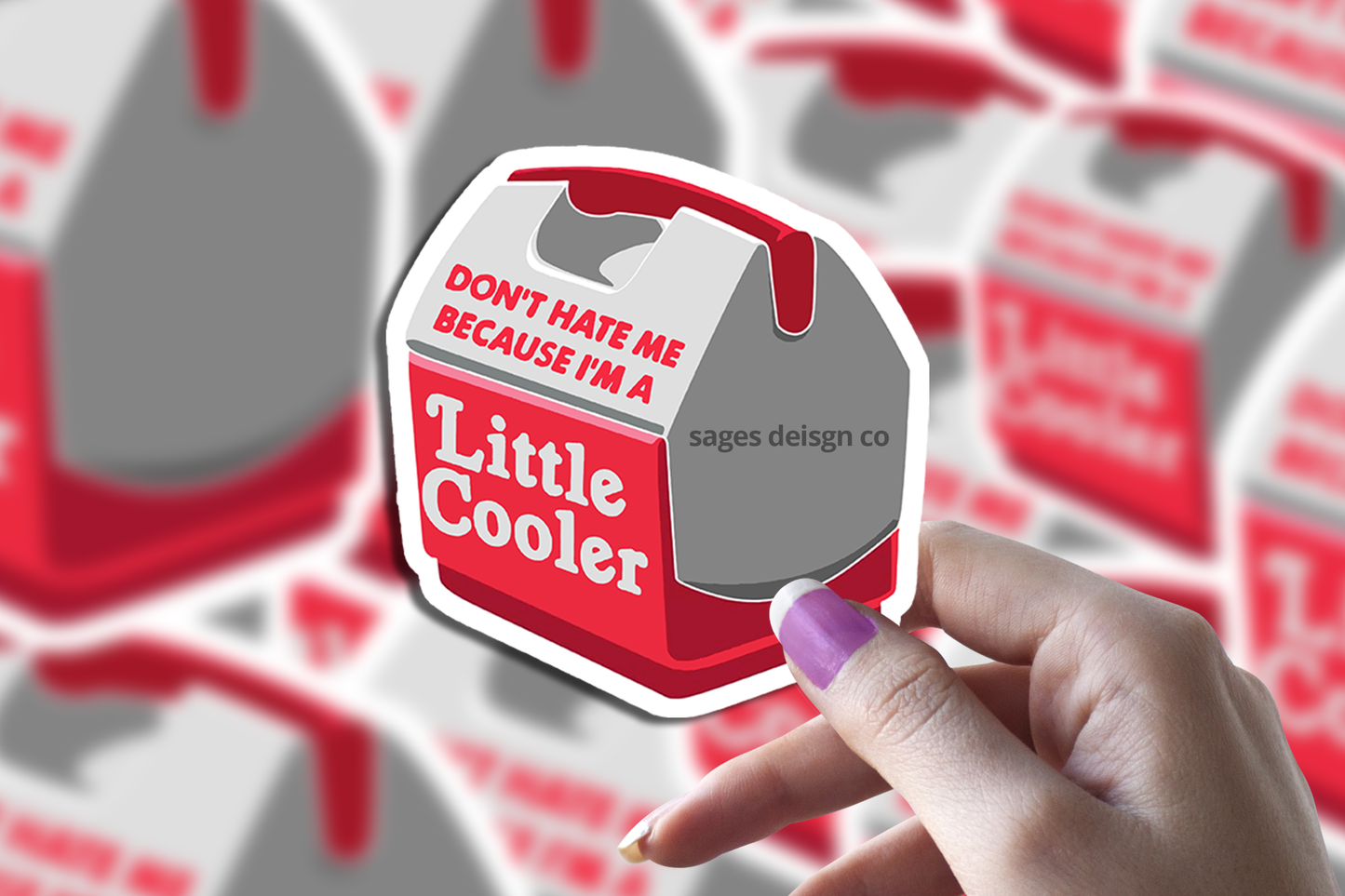 Don't Hate Me I'm A Little Cooler Funny Vinyl Sticker
