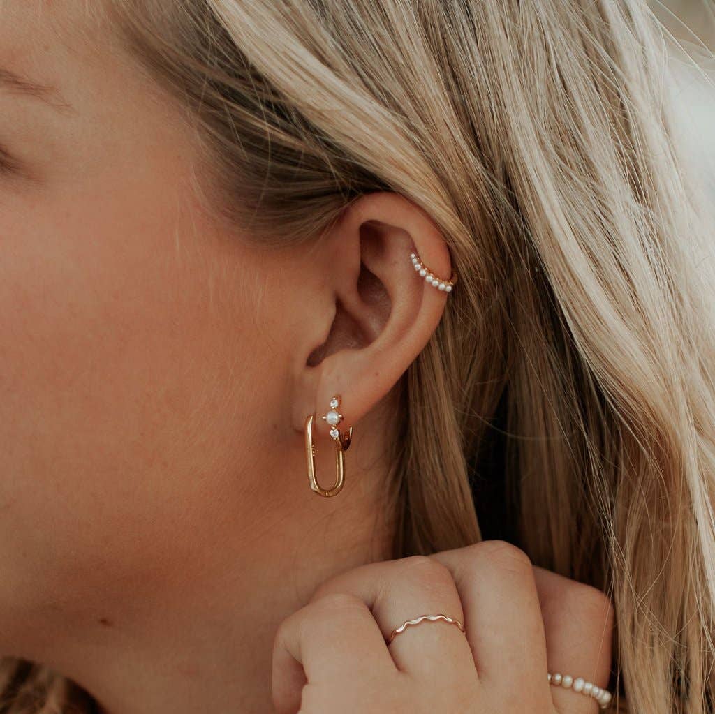 Avery Gold Hoops: Silver
