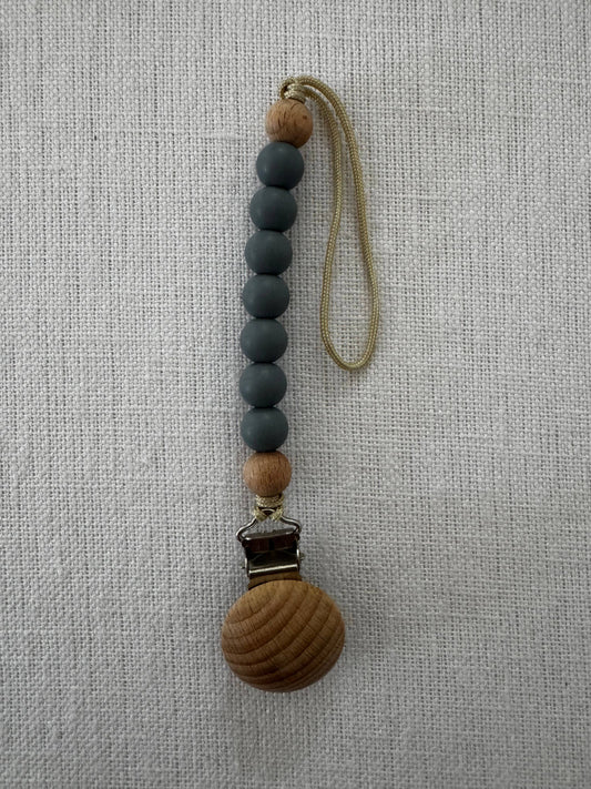 Pacifier Clip- Charcoal