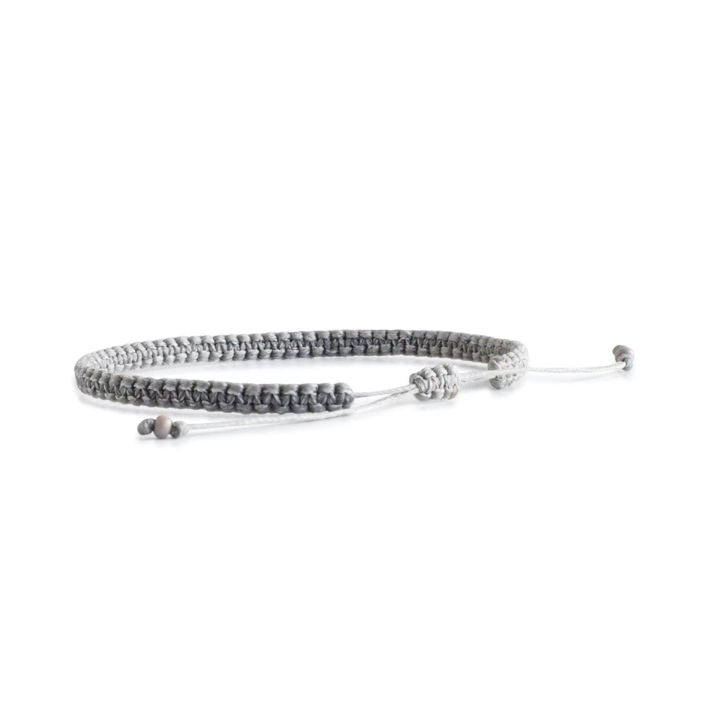 Men's Thin Macrame Surfer Bracelet | Adjustable & Waterproof: Grey