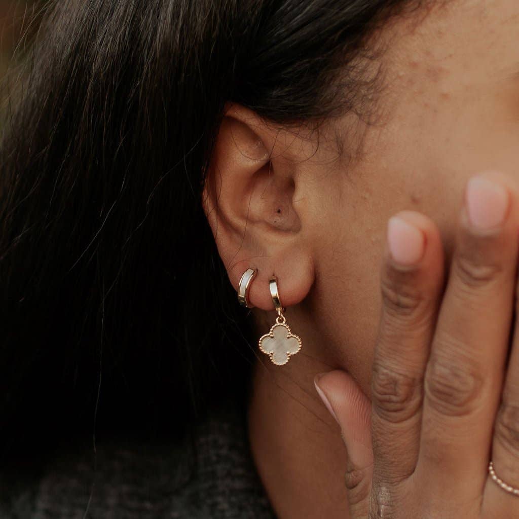 Ruth Pearl Huggie Hoops