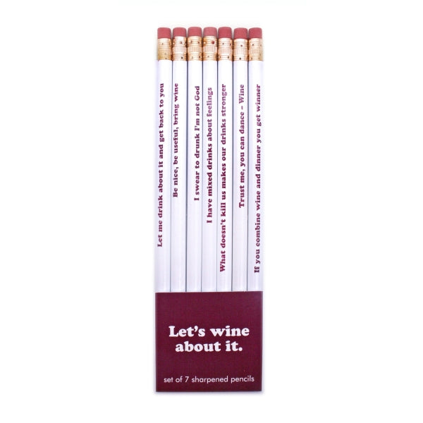 pencils-wine about it