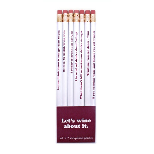 pencils-wine about it